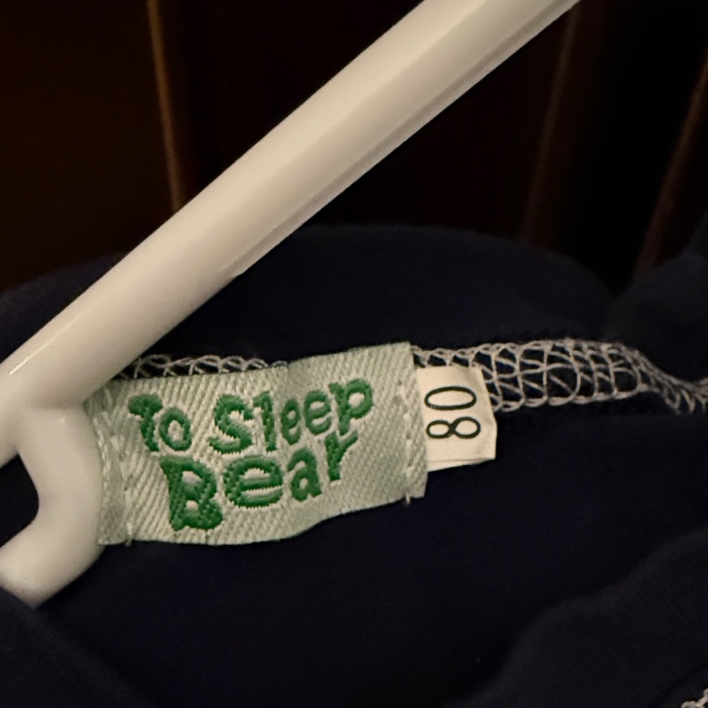 Cozy Moose Print Navy baby Outfit - Picture 2 of 3